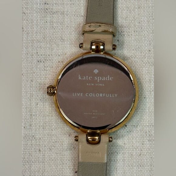 Kate Spade Holland Rose Gold Dial Beige Leather Band Watch main image 4